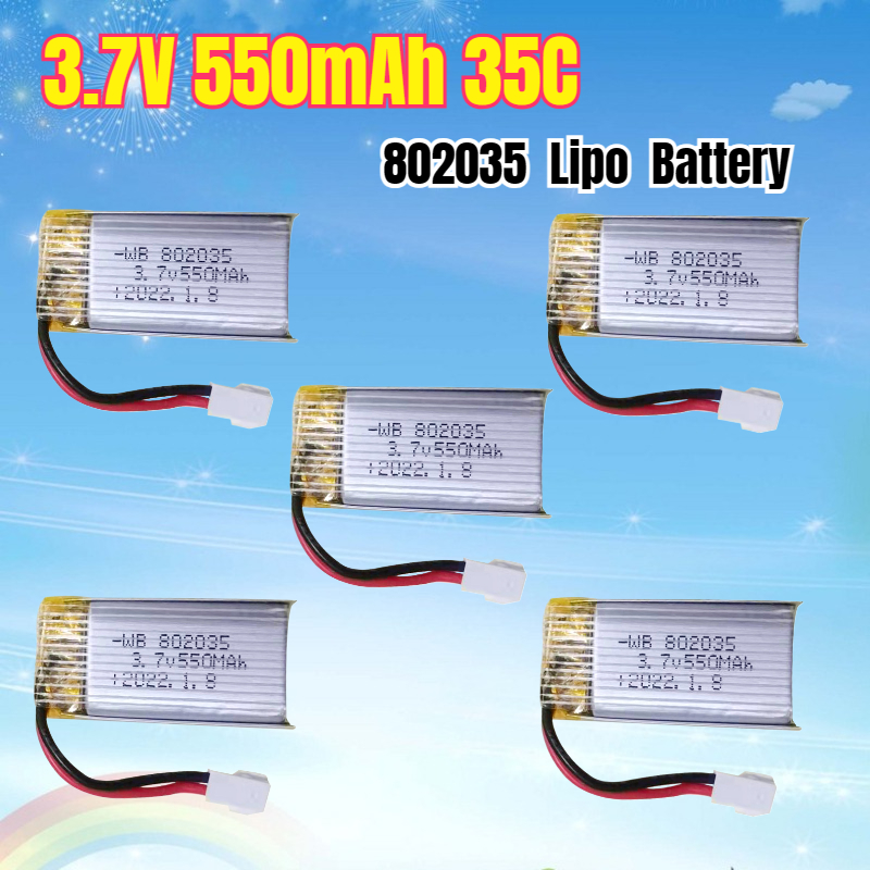 Drone Battery Li-Ion - Bateria lipo 3.7v 550mah 35c 802035