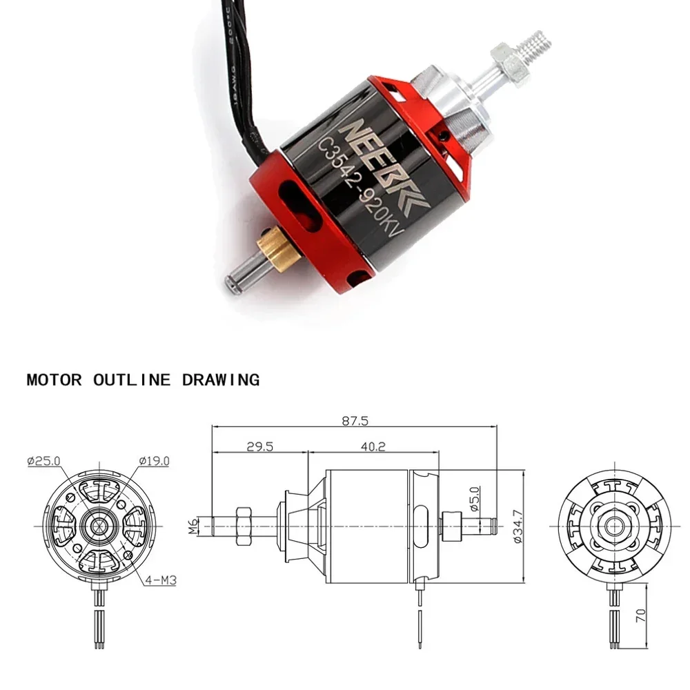 1/2/4 pces 3542 920kv 1400kv o - Drone Battery Plate avaliação e preço