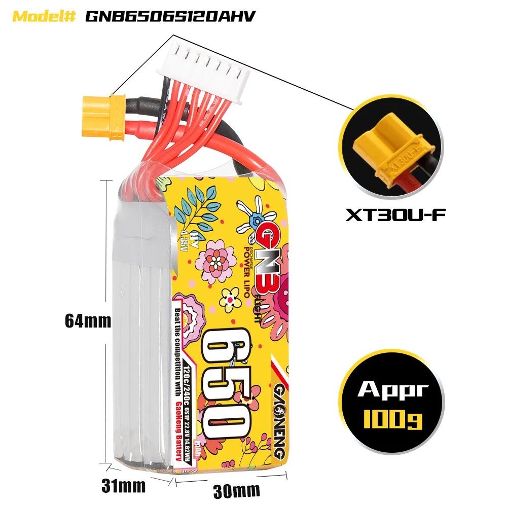Bateria LiPo GAONENG 6S 650mAh - Drone Battery Li-Ion avaliação e preço
