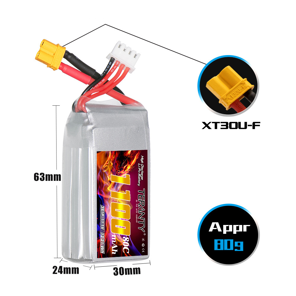 Bateria LiPo TERANTY 3S 11.1V  - Drone Battery Li-Ion avaliação e preço