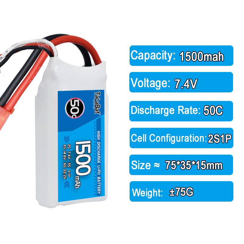 3 unidades TalaBat 50C 1500mAh - Drone Battery Li-Ion avaliação e preço